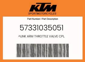 57331035051 Ktm Genuine Link Arm Throttle Valve Cpl. -