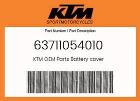 63711054010 Ktm Genuine Battery Cover -