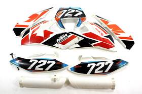 7000805400028d Ktm 2017 Freeride 250 R Plastic Fenders With Graphic Numbers See Note Damage