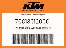 76013012000 Ktm Genuine Cover Hand Brake Cylinder Cpl. -