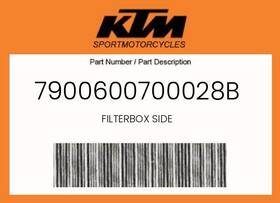 7900600700028b Ktm Genuine Filterbox Side -