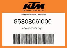 Ktm 95808061000 Genuine Cooler Cover Right -