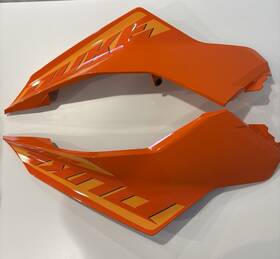 Jp181752 Ktm 2024 250 Duke Orange Tank Shrouds Plastics In Excellent Condition