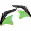 Ka03767-026 Kx250f Ufo Plastics Radiator Shrouds 05-12 Kx Green Black For Kawasaki 2006-2007