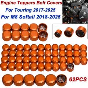 Mp10-le001-0038o Lenkdou 62x Engine Bolts Caps Covers Flap Kit For Harley Touring Electra Road Glide 17