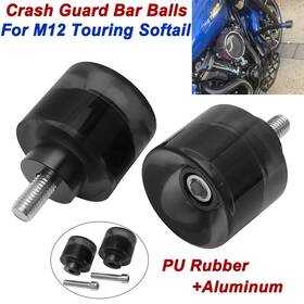 Mp20-le001-0007bb Lenkdou 2x M12 Protective Slider Crash Bar End Engine Guard Balls For Harley Touring