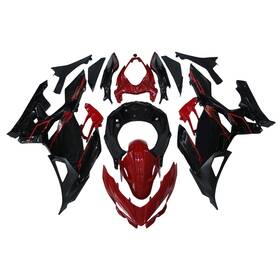 400-29 Lionparts #lion Bodywork Fairing Kit For Kawasaki Ninja 400 2018-2023 Plastic Fairings Red Black
