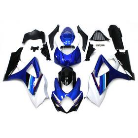 Fwgsxr1000-07-75 Lionparts #lion Fairing Kit Bodywork For Suzuki Gsxr1000 K7 2007 2008 Abs Fairings Blue White