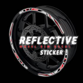 Rmdwsrash01rd17fbaus016ho M-factory Sh01 Red 17 Inch Reflective Rim Sticker For Honda Cbr600rr 18 19 20 21 22
