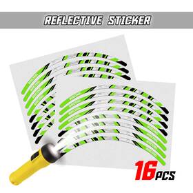 Rmdwsrash02gr17fbaus008ho M-factory Sh02 Green 17 Inch Reflective Rim Sticker For Honda Cb500r 19 20