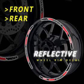 Rmdwsrash06rd17fbaus007ho M-factory Sh06 Red 17 Inch Reflective Rim Sticker For Honda Cb500f 19 20 21 22