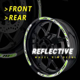 Rmdwsrash15gr17fbaus006ho M-factory Sh15 Green 17 Inch Reflective Rim Sticker For Honda Cb300r 18 19 20 21 22