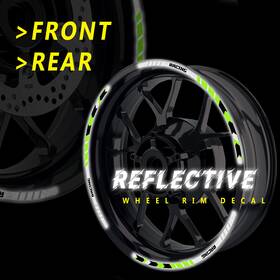 Rmdwsrash30gr17fbaus001ya M-factory Sh30 Green 17 Inch Reflective Rim Sticker For Yamaha Fjr1300 16 18 19 20