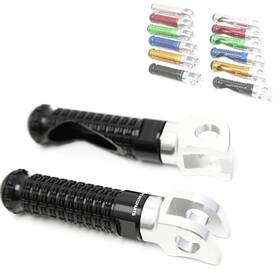 Bmhfpfg40asimprobkpn1682 Mc Motoparts Black Mpro Rider Front Foot Pegs For Kawasaki Ninja 650r Ex650jhf 17-25 24 23 22