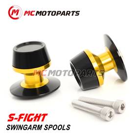 Bmhmclspgd6mmpn22014 Mc Motoparts Billet Gold M6 Rear Swingarm Spools S-fight For Yamaha Mt-10 16 17 18 19 20