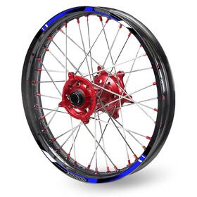 Bmhmxaa01bbu2118pn22001ka Mc Motoparts For Kawasaki Klx140g 17 18 19 20 21/18 Inch Mx Dirt Bike Blue Wheel Stickers A01