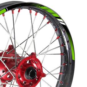 Bmhmxad01bgr2118pn22001ya Mc Motoparts For Yamaha Tt-r230 06 07 08 09 21/18 Inch Mx Dirt Bike Green Wheel Stickers D01