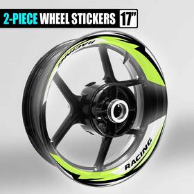 Bmhwscs06wxxx17pn22014ka Mc Motoparts S06w Light Green 2-piece Wheel Stickers For Z1000 07 08 09 10 11 12 13 14 15 16