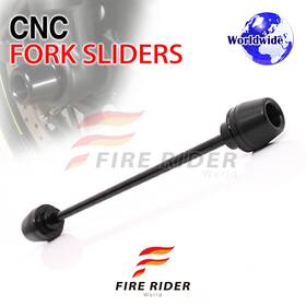 F-ffs21xx105001a25001 Mc Motoparts Black Front Fork Axle Slider For Zx6r Ninja 25 24 23 22 21 20 19
