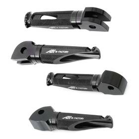 Fpkitka045bkmfpxxxmag23001 Mc Motoparts Black Mfp Front Rear Footpegs For Zx-6r 636 Ninja 13 14 15 16 17 18