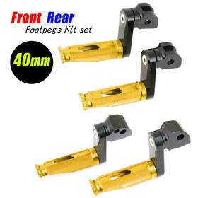 Fpkitsu003m40bkmfpxxxmag23001 Mc Motoparts 40mm Riser Gold Mfp Front Rear Footpegs For Dl250 V-strom 17 18 19