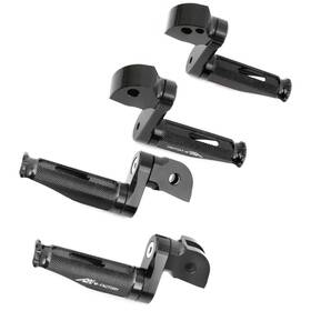 Fpkitya016m25bkmfpxxxmag23002 Mc Motoparts 25mm Riser Silver Mfp Front Rear Footpegs For Yamaha Mt-07 13-15 16 17 18 19 20