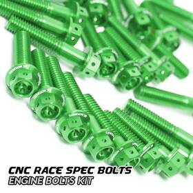 Mc1enboninja6501722pn23001 Mc Motoparts Green Crankcase Engine Cover Bolts For Kawasaki Ninja 650 17 18 19 20 21 22