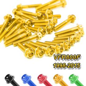 Mc1enbovfr800f9815pn23001 Mc Motoparts Gold Crankcase Engine Cover Bolts For Vfr800f /abs 98-07 08 09 10 11 12 13