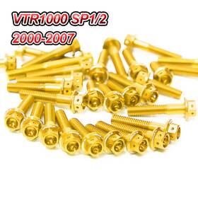 Mc1enbovtr1000sp0007pn23001 Mc Motoparts Gold Crankcase Engine Cover Bolts For Vtr1000 Sp1/2 00 01 02 03 04 05 06 07