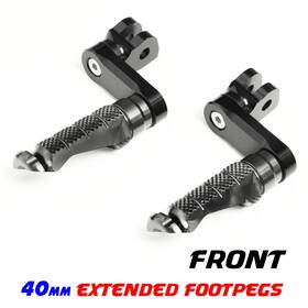 Mc1fpfg38m40bkmccpxxpn25001 Mc Motoparts 40mm Extended Front Foot Pegs R-fight For Grom Msx125 26 25 24 23 22 21 20 19-13