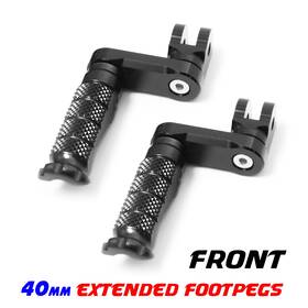 Mc1fpfg60m40bkmccpxxpn25003 Mc Motoparts 40mm Extended Front Foot Pegs R-fight For Gsxr 600 25 24 23 22 21 20 19 18 17-06