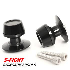 Mc1mclspxxxm8pn23033 Mc Motoparts Black S-fight 8mm Rear Swingarm Spools For Z1000 / R 18 19 20 21 22 23