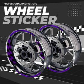 Mcrcwsgp01xxx17sn24027 Mc Motoparts Purple 17 Inch Rim Wheel Stickers Decals For Zx10r Ninja Zx1000 20 21 22 23 24