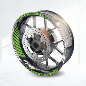 Mcrcwsgp02xxx17sn24020 Mc Motoparts Green 17 Inch Rim Wheel Stickers Gp02 For Ninja Zx-14r 19 20 21 22 23 24