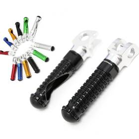Mffrfpfg03simprobkmffsn11493 Mc Motoparts Mpro Silver Rider Front Footpegs For Aprilia Rsv4 1000 R Factory 09-20 19 18 17