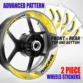 Mffrwscs02wxxx17mffsn123012ho Mc Motoparts S02w Yellow 2-piece Rim Wheel Stickers For Cbr600rr 14 15 16 17 18 19 20 21 22