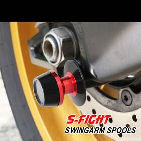 Rmmclsprd8mmmm523041 Mc Motoparts 8mm Red Swingarm Spools Screws For Gsx 1300 R B-king 13 14 15 16 17 18 19 20
