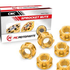 Rmrsnmc01bumm525217 Mc Motoparts Billet Rear Wheel Sprocket Nuts Blue For Mt-09 Tracer 16 17 18 19 20 21 22 23 24