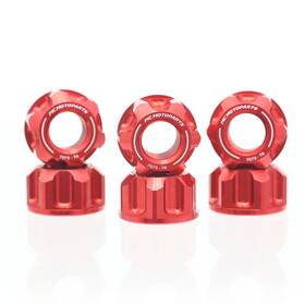 Rmrsnmc08rdmm525030 Mc Motoparts Billet Rear Wheel Sprocket Nuts Red For Mv Agusta Stradale 800 2014 15