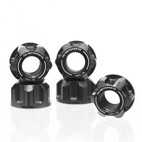 Rmrsnmc12bkmm525020 Mc Motoparts Billet Rear Wheel Sprocket Nuts Black For Rebel 300 Cmx300 17-19 20 21 22 23 24
