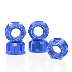 Rmrsnmc12bumm525011 Mc Motoparts Billet Rear Wheel Sprocket Nuts Blue For Cb 600 Hornet 07 08 09 10 11 12 13