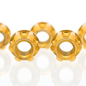 Rmrsnmc12gdmm525009 Mc Motoparts Billet Rear Wheel Sprocket Nuts Gold For Xl1000v Varadero 01-05 06 07 08 09 10