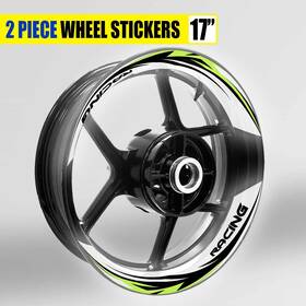 Rmwscs01wxxx17mm523001su Mc Motoparts S01w L-green 2-piece Decals Wheel Stickers For Gsf 650 600 Bandit 08 09 10 11 12