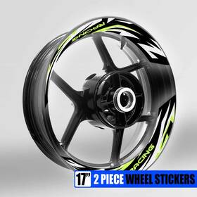 Rmwscs04blg17mm523009ya Mc Motoparts S04b L-green 2-piece Decals Wheel Stickers For Yzf R1 14 15 16 17 18 19 20 21 22