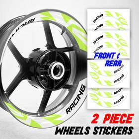 Rmwscs09wxxx17mm523011ka Mc Motoparts S09w L-green 2-piece Decals Wheel Stickers For Ninja Zx-10r 15 16 17 18 19 2022
