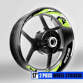 Rmwscs10blg17mm523015su Mc Motoparts S10b L-green 2-piece Decals Wheel Stickers For Tl 1000 R / S 98 99 00 01 02 03