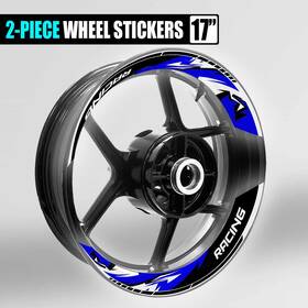 Rmwscs10bxxx17mm523004ka Mc Motoparts S10b Blue 2-piece Decals Wheel Stickers For Ninja 650r 15 16 17 18 19 20 21 22