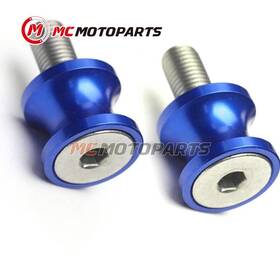 Rmxpspoolsm10bummm23020 Mc Motoparts Blue M10 Swingarm Paddock Stand Spools For Zrx1200/ R 03 04 05 06 07 08 09