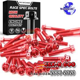 Tu-gsxr6000620tfu25001 Mc Motoparts Aluminum Engine Bolts Kit Set For Gsx-r 600 06-11 12 13 14 15 16 17 18