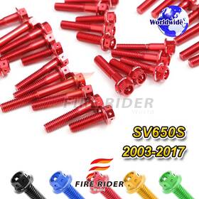 Tu-sv650s0317tfu25001 Mc Motoparts Aluminum Engine Bolts Kit Set For Sv650s 03-07 08 09 10 11 12 13 14 15